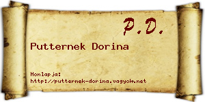 Putternek Dorina névjegykártya